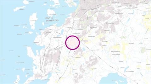 Karttakuva Tokolan alueen sijainnista. Karttapohja: Maanmittauslaitos.