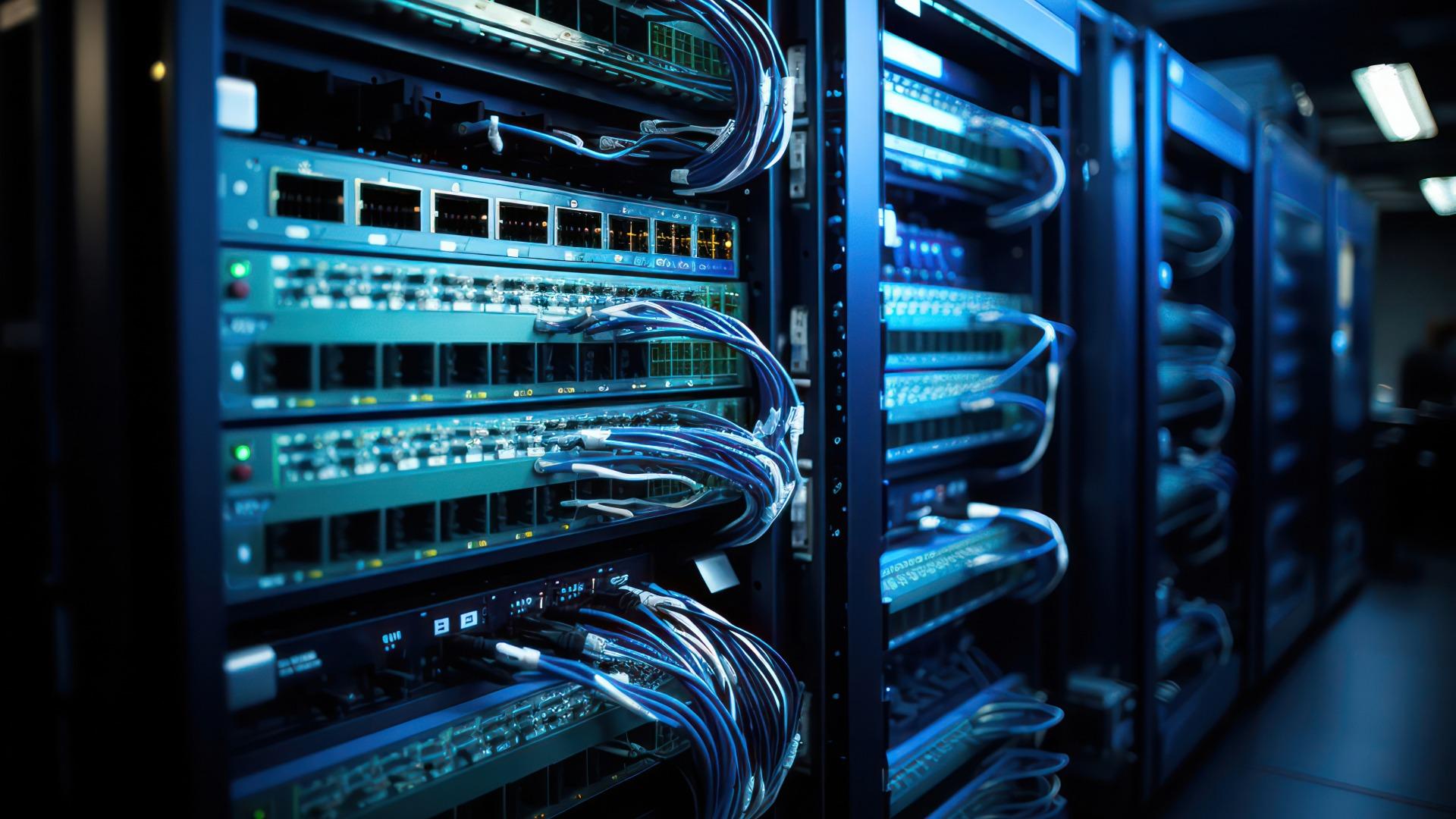 Close up of e computer room.